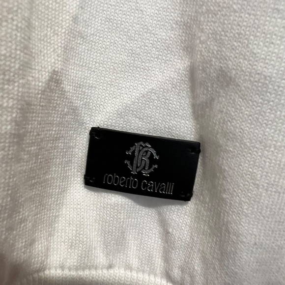 Roberto Cavalli V-Neck Knit Lightweight Sweater - Picture 3 of 4